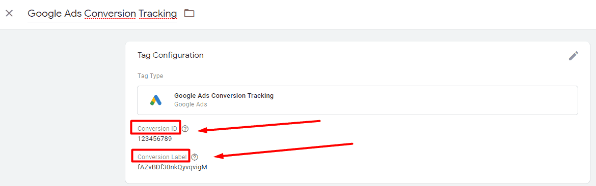 Conversion Tracking Tag