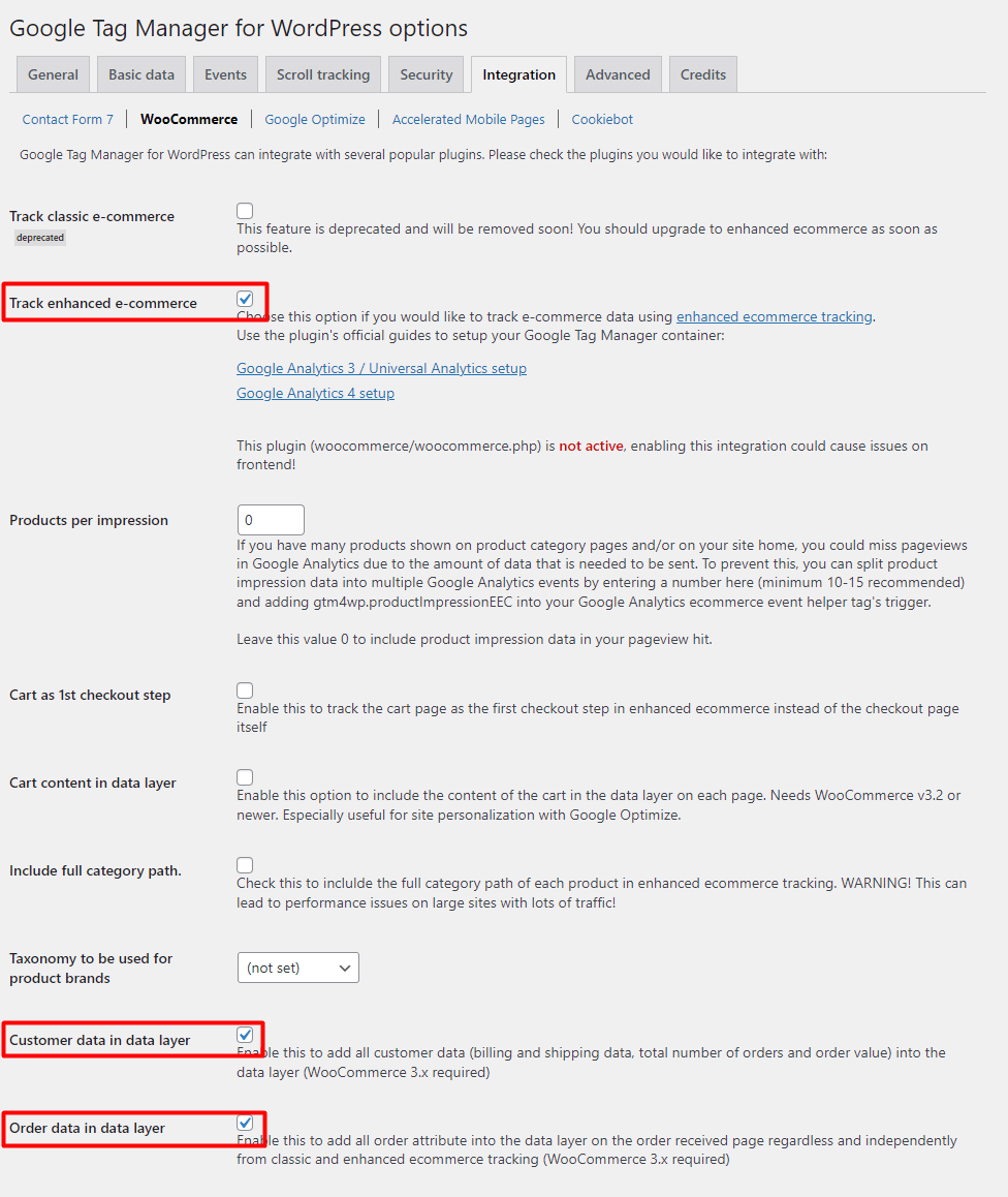 GTM4WP dataLayer WooCommerce