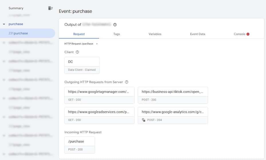 purchase Webhook - Output