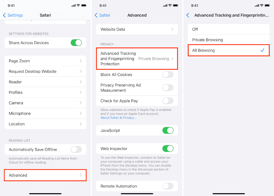 Advanced Fingerprinting iOS26