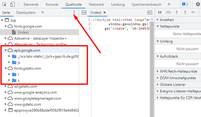 Chrome Schriftarten