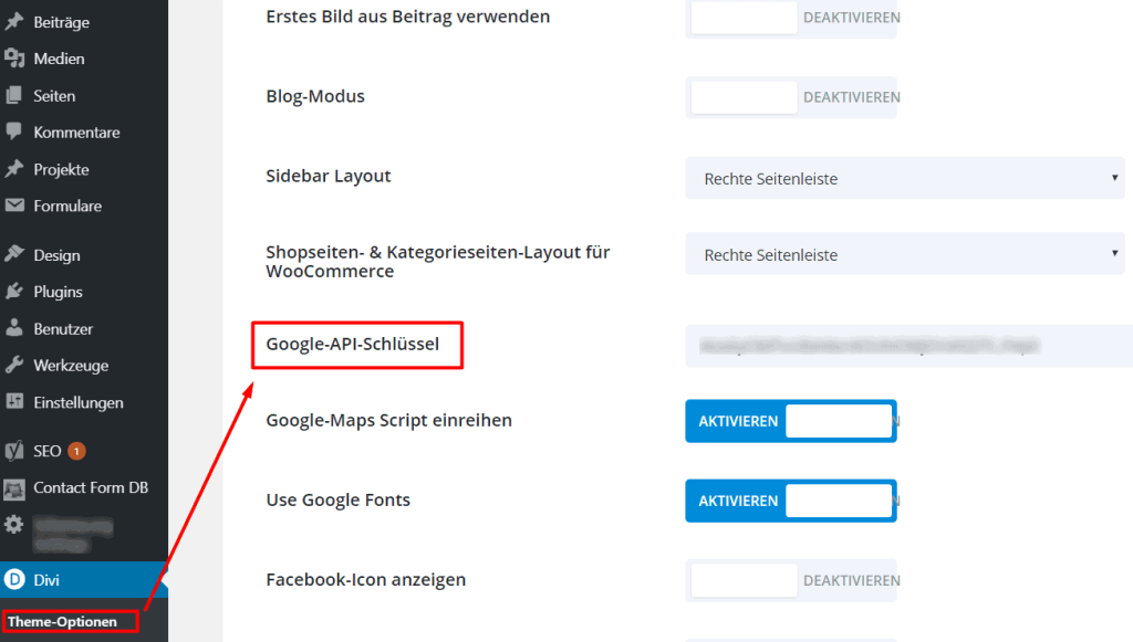 Divi Builder API Key