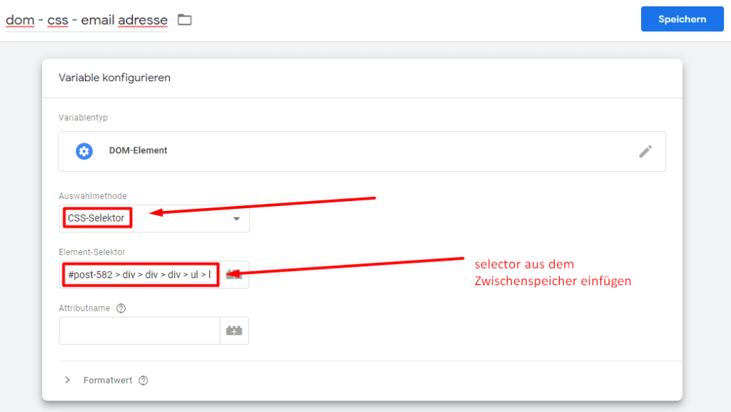 DOM E-Mail Adresse