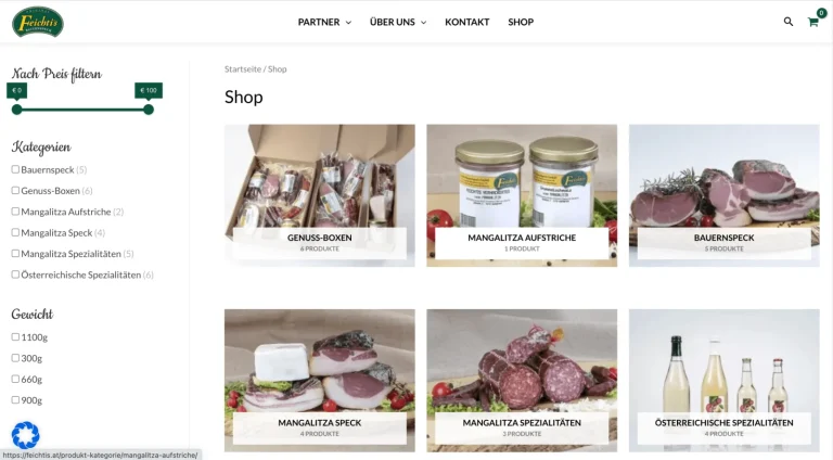 Feichti's Bauernspeck Produktübersicht