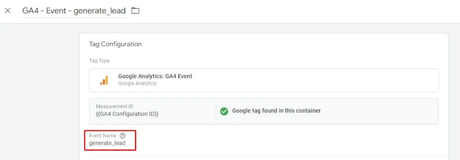 GA4 Event in Google Tag Manager
