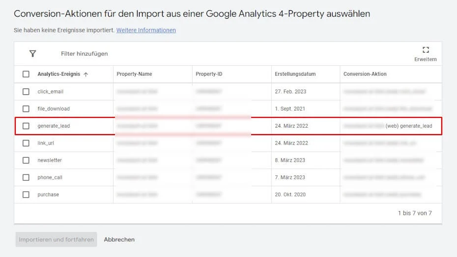 GA4 Conversion Import in Google Ads