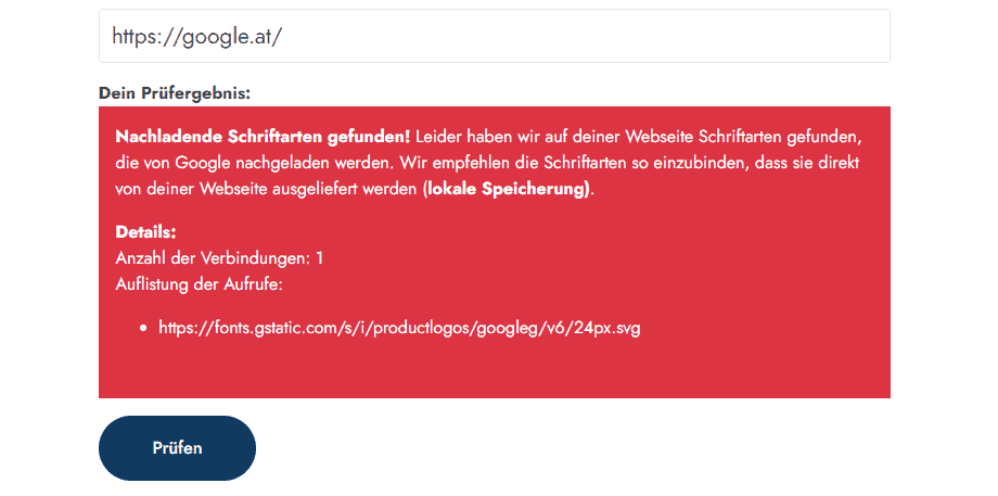 Google Fonts Checker