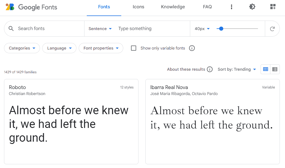 Google Fonts