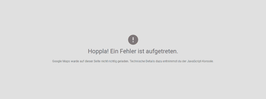 Google Maps Fehler
