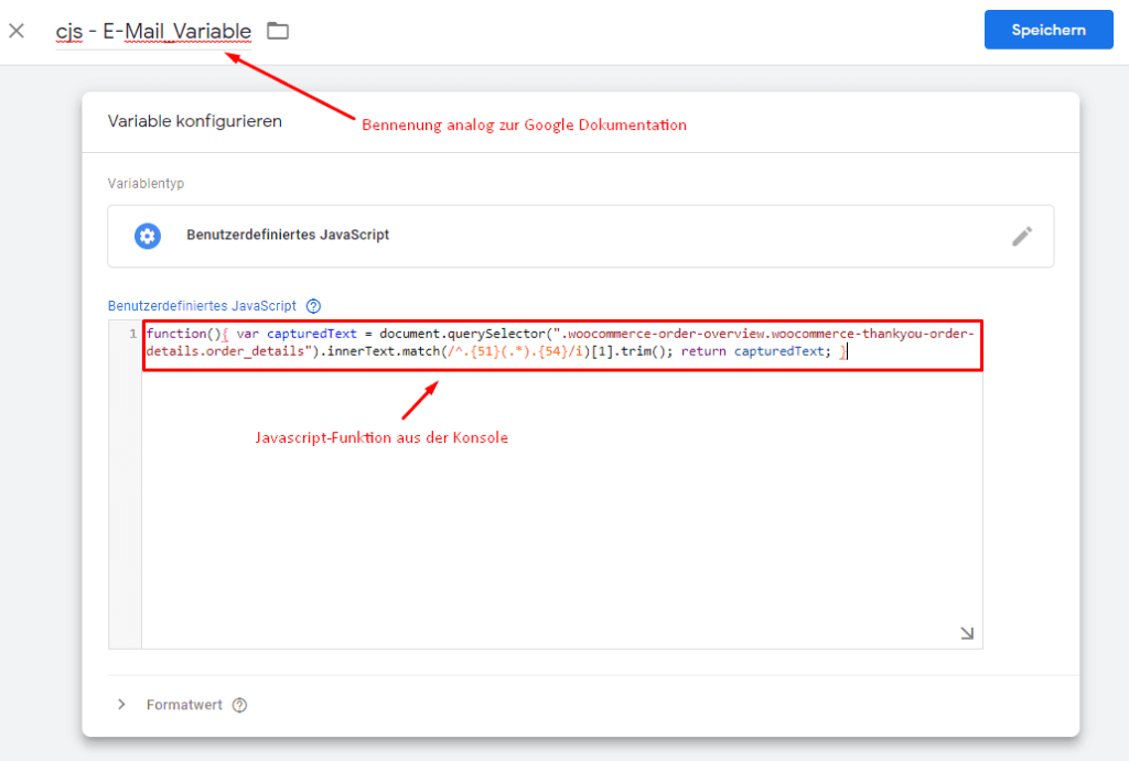 GTM Email Variable