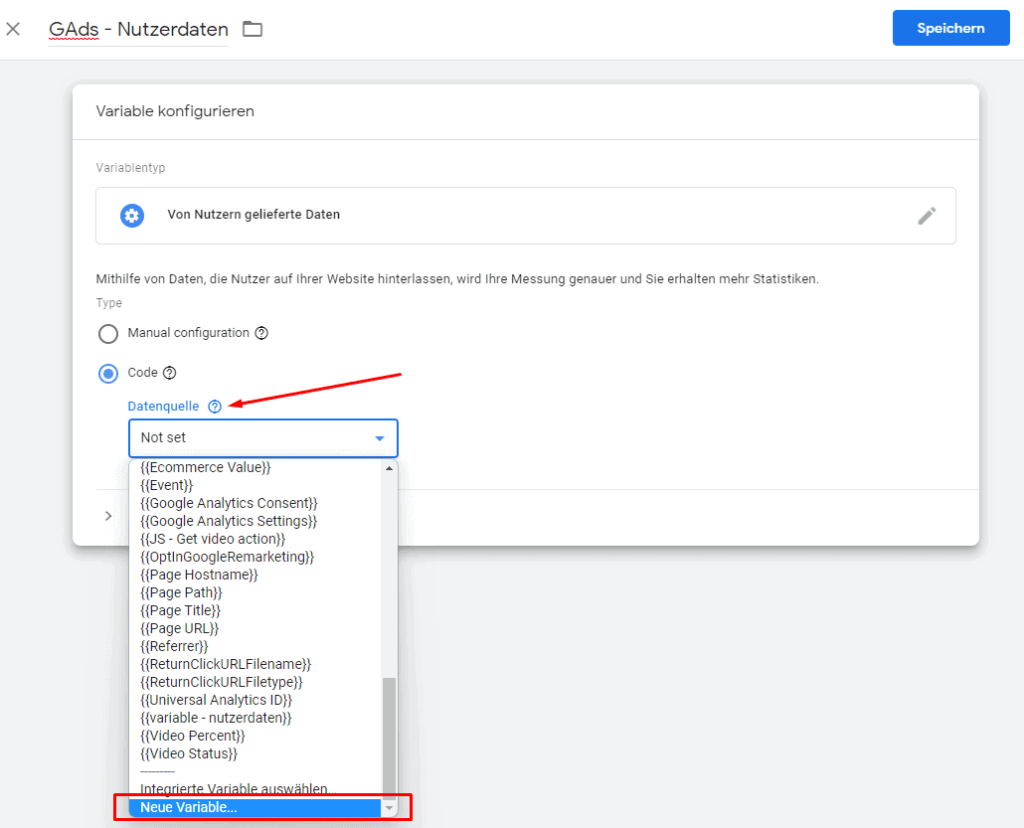 Google Ads Benutzerdaten