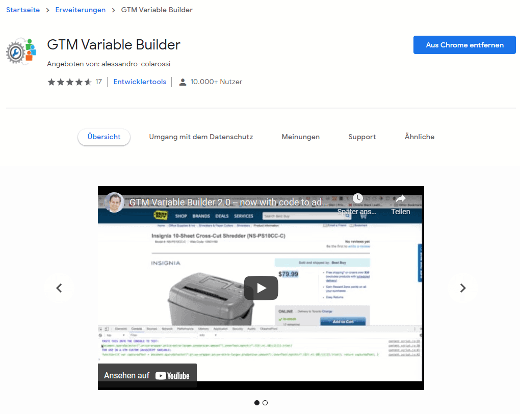 GTM Variable Builder