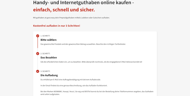 Funktionsweise guthaben.at