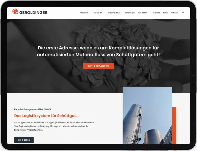 Geroldinger Screenshot Website 2