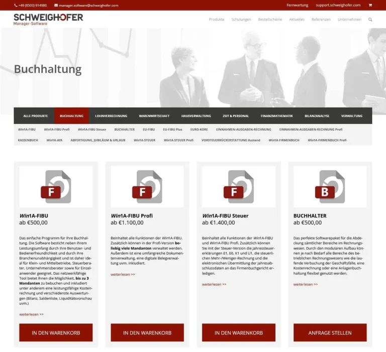 Schweighofer.com Screenshot Website