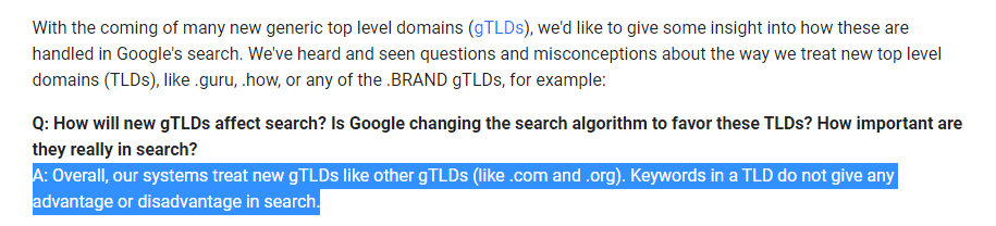 TLD als Rankingfaktor