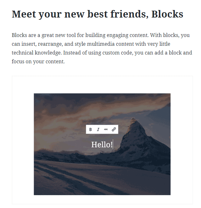 Blöcke in WordPress Gutenberg